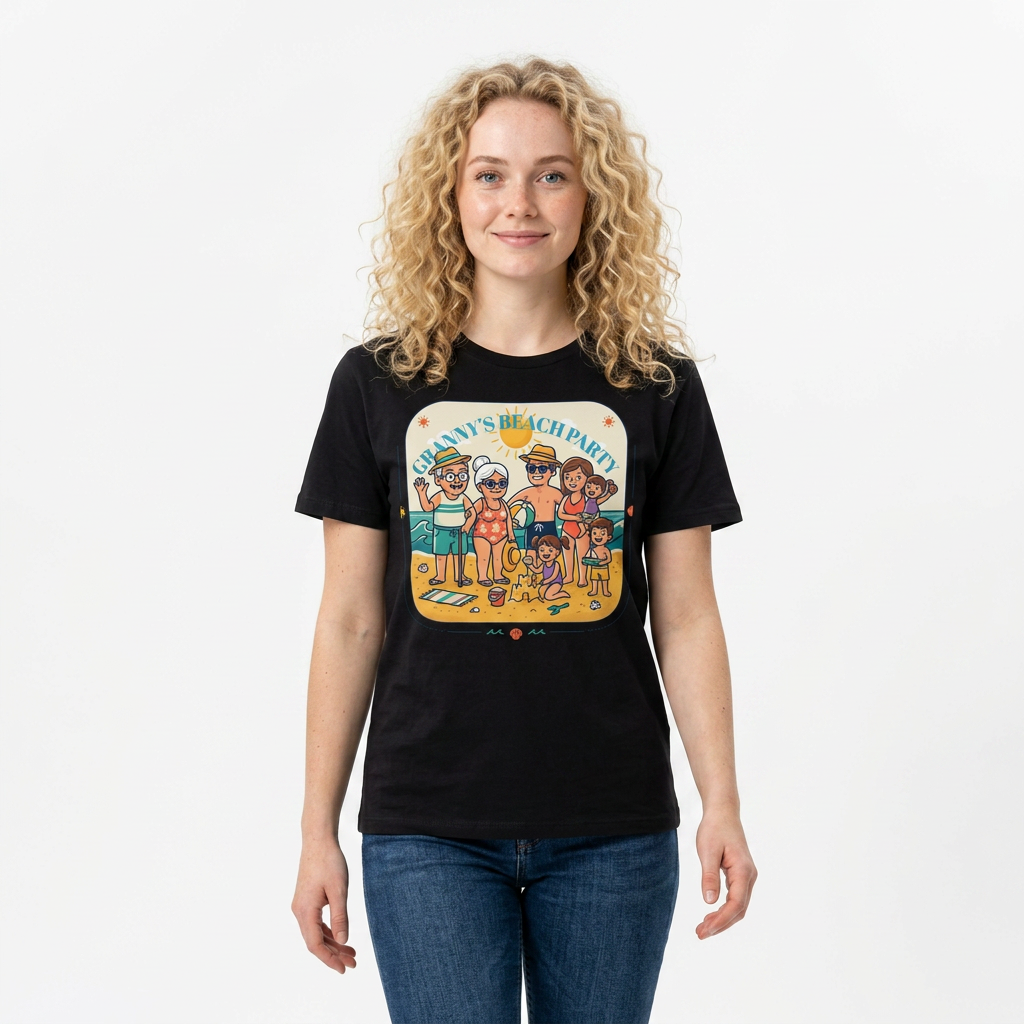 GRANNY’S  Party T-Shirt | Family Beach Cartoon Design