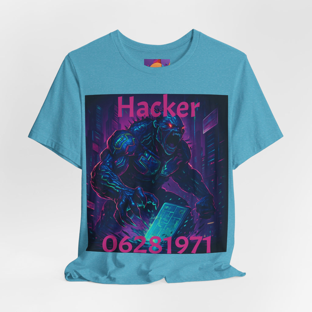 Monster Graphic Tee — '06/28/1971.' Dark Creature Illustration