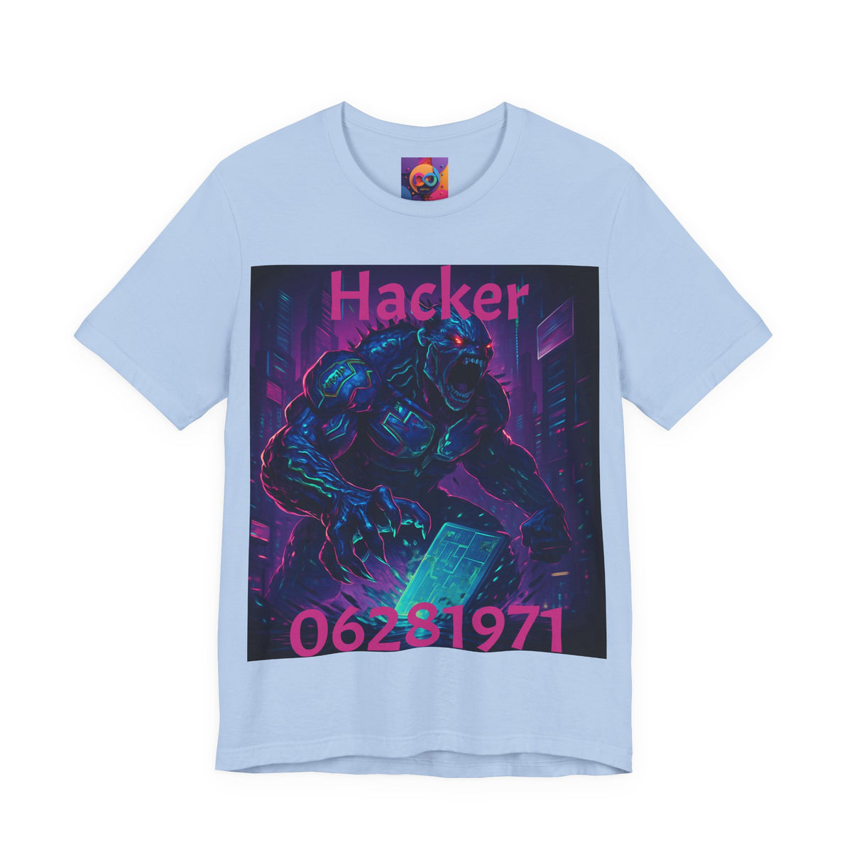 Monster Graphic Tee — '06/28/1971.' Dark Creature Illustration