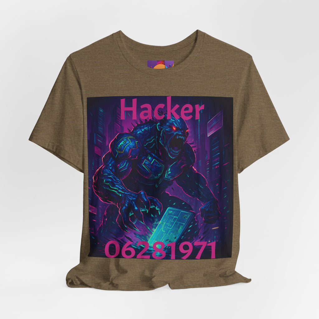 Monster Graphic Tee — '06/28/1971.' Dark Creature Illustration